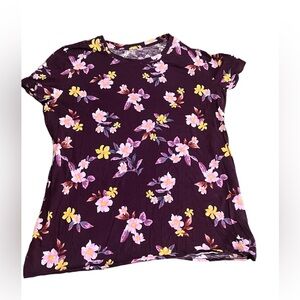 🎃 PINK Victoria's Secret Floral Short Sleeve Tee